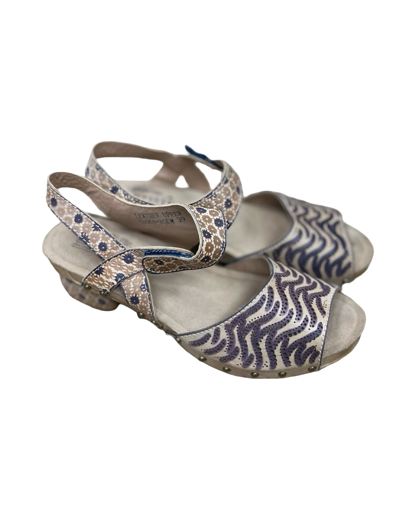Sandals Heels Block By Clothes Mentor In Tan, Size:8.5