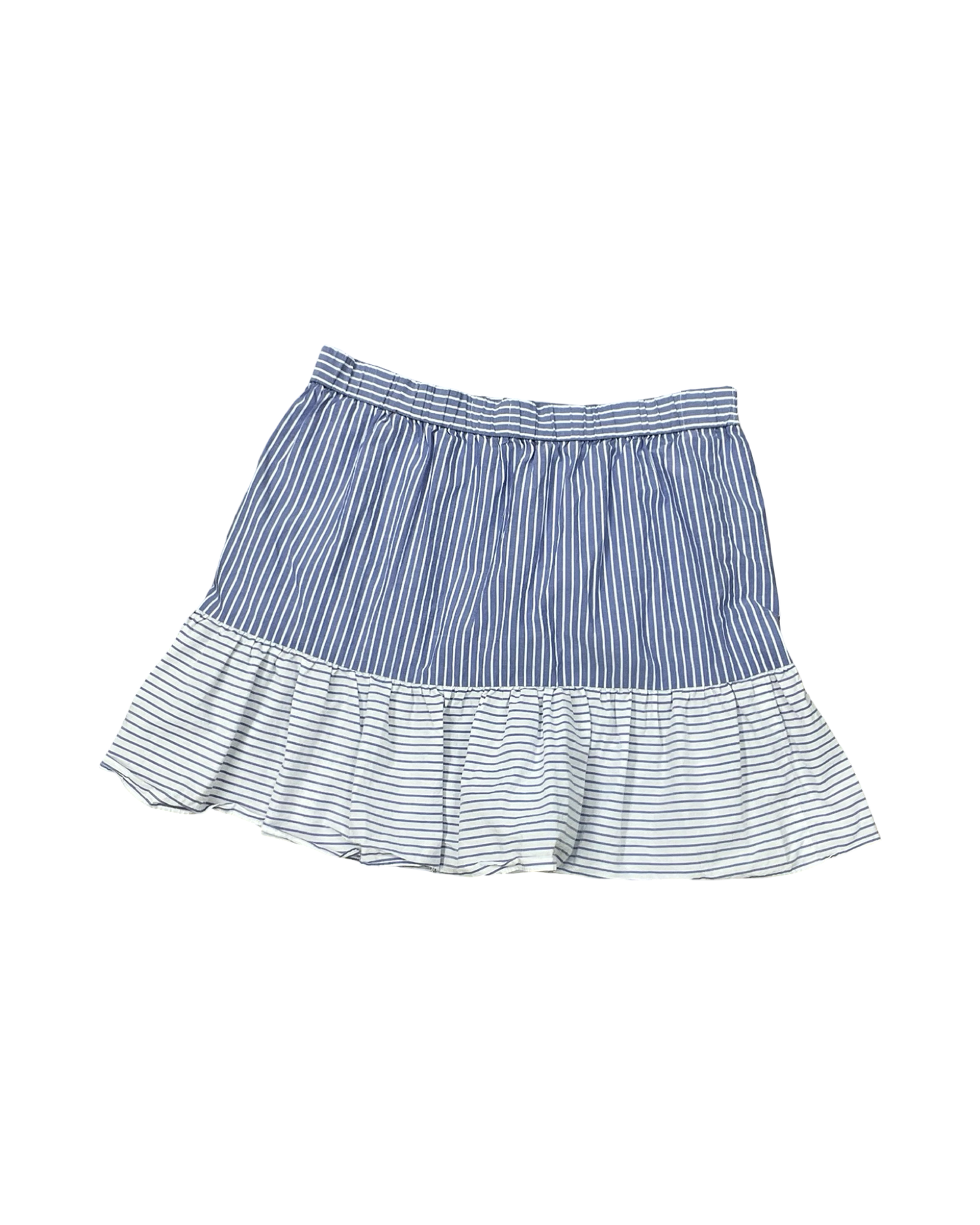 Skirt Mini & Short By Loft In Blue & White, Size:M