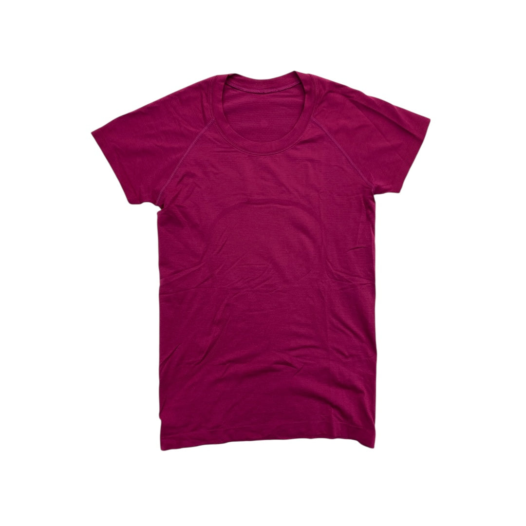 Athletic Top Ss By Lululemon In Purple, Size:8