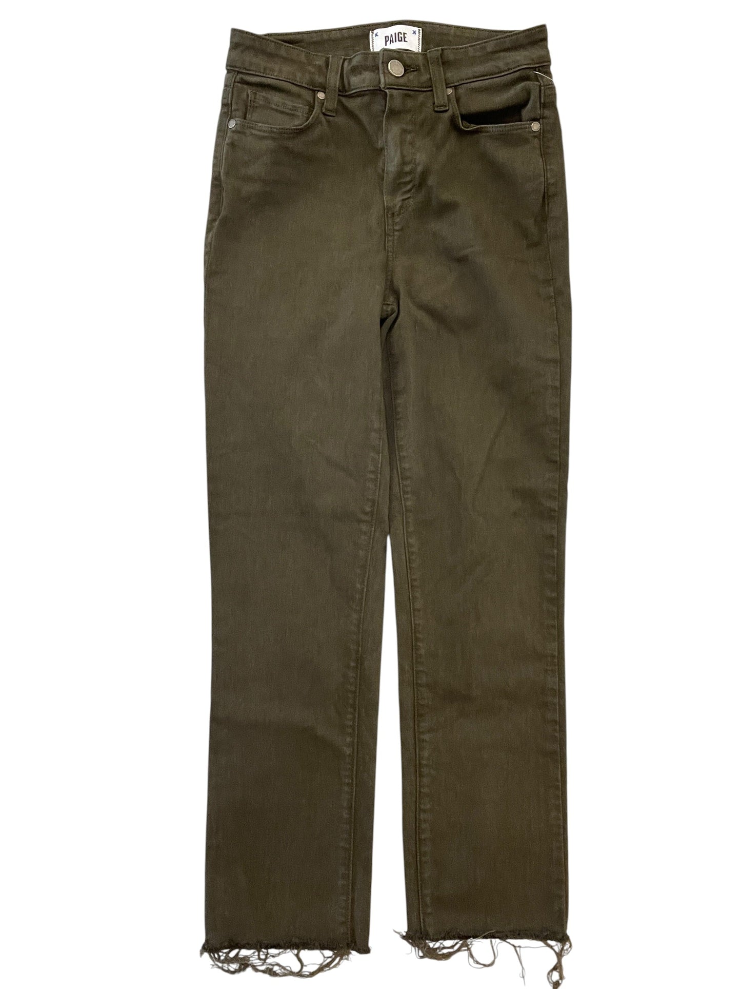 Jeans Boot Cut By Paige In Green Denim, Size:2