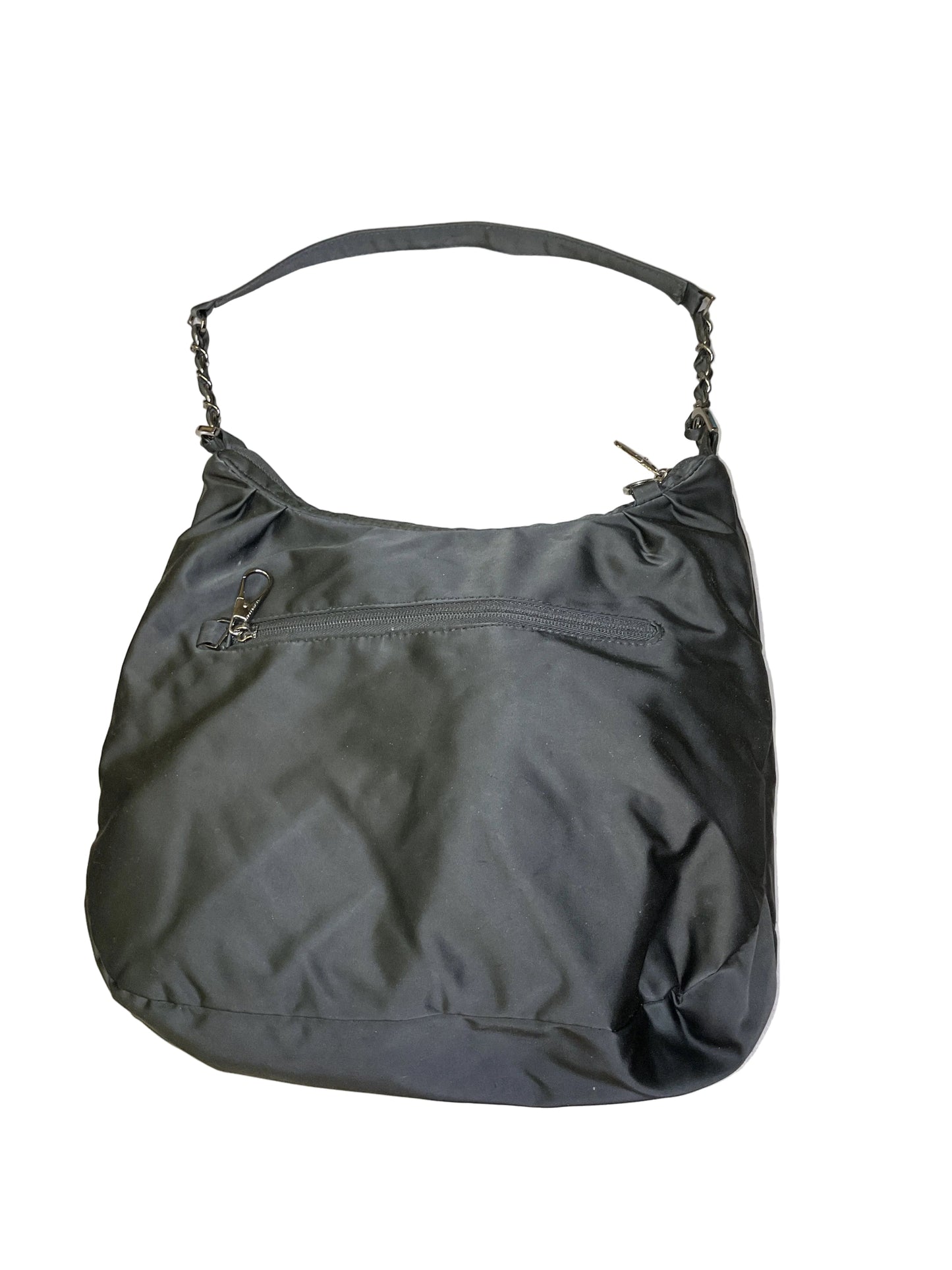 Handbag By Travelon In Black & Silver, Size:Medium