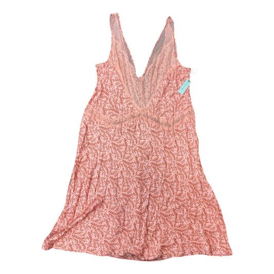 Dress Casual Midi By Anthropologie In Pink & Red, Size:2X