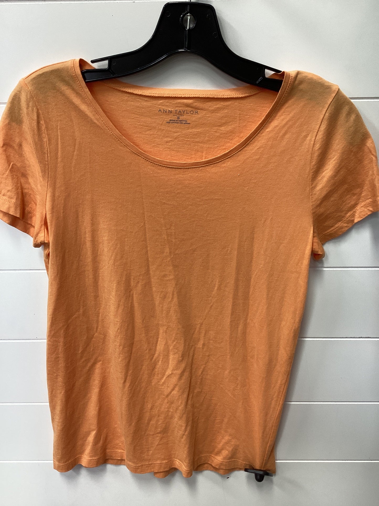 Top Ss Basic By Ann Taylor In Orange, Size:S