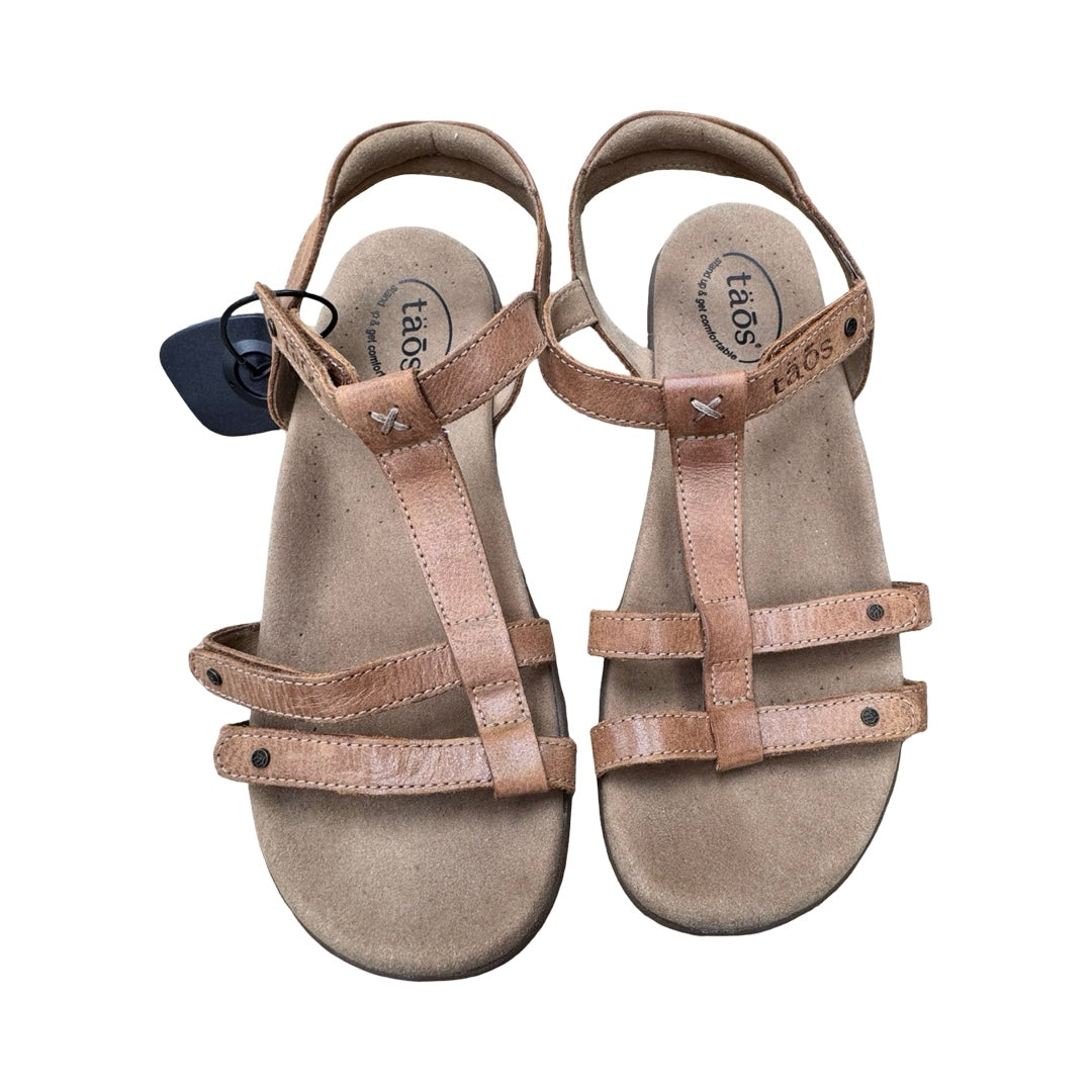 Sandals Flats By Taos In Brown, Size:9