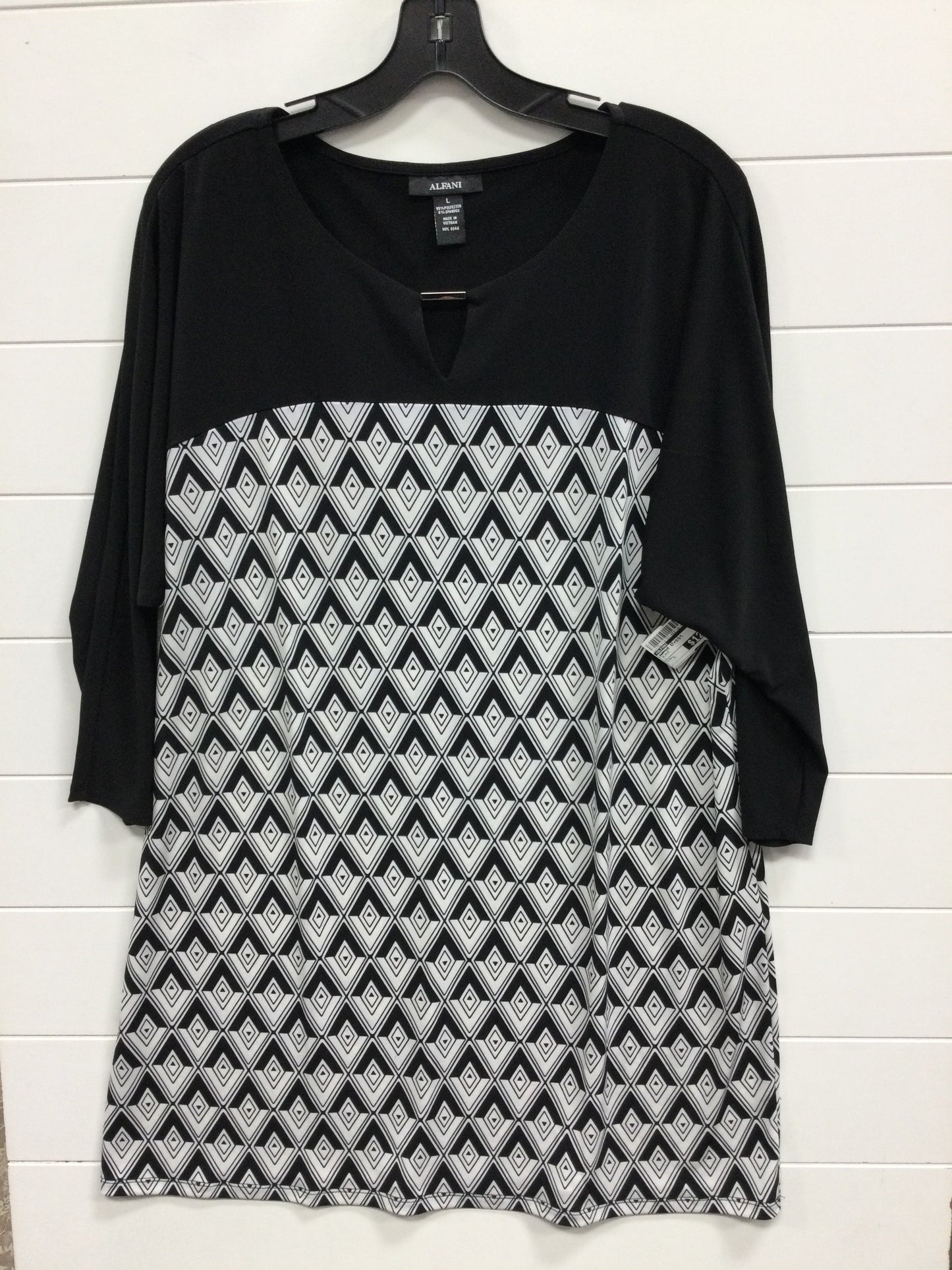 Top Ls By Alfani In Black, Size:L