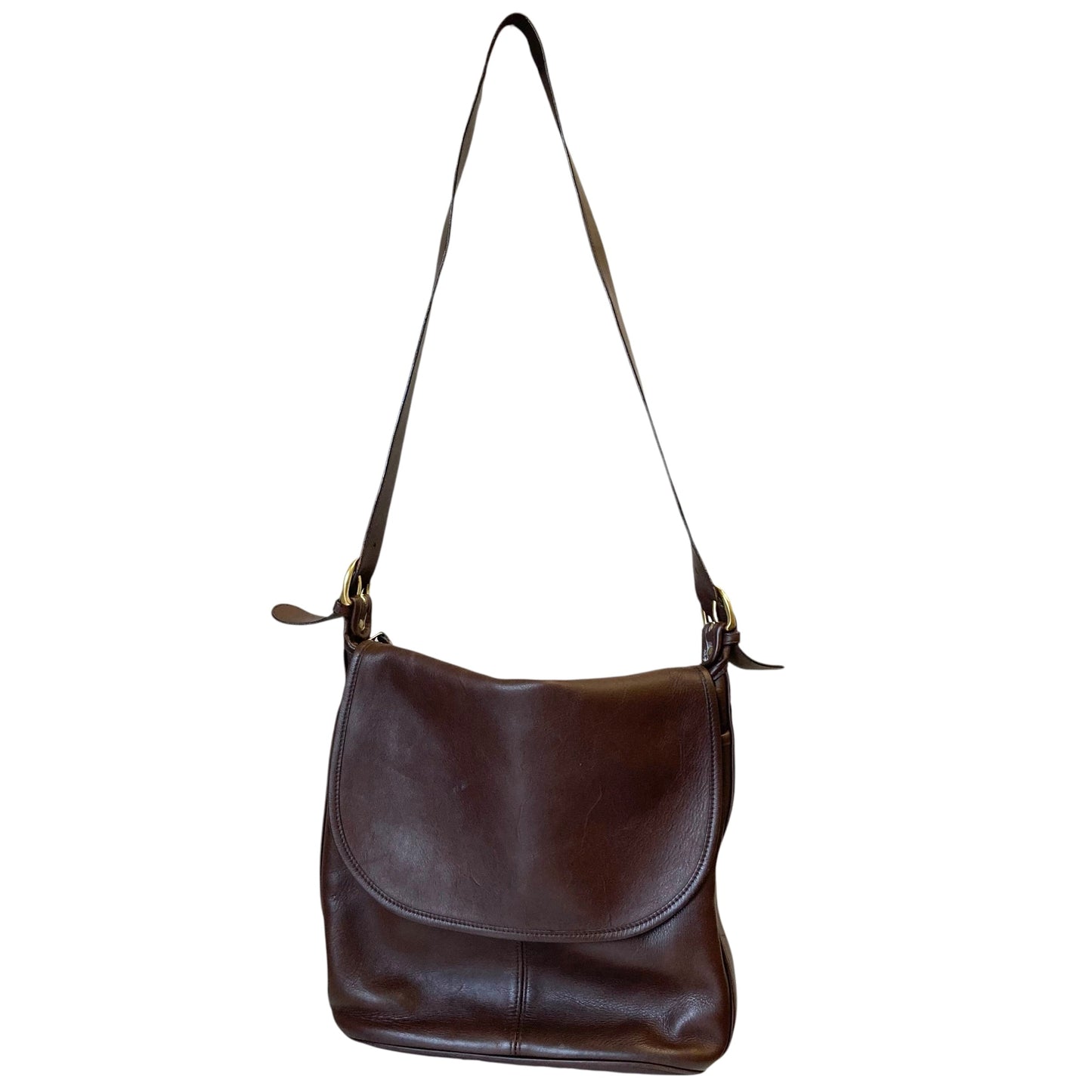 Crossbody Designer By Coach In Brown, Size:Large