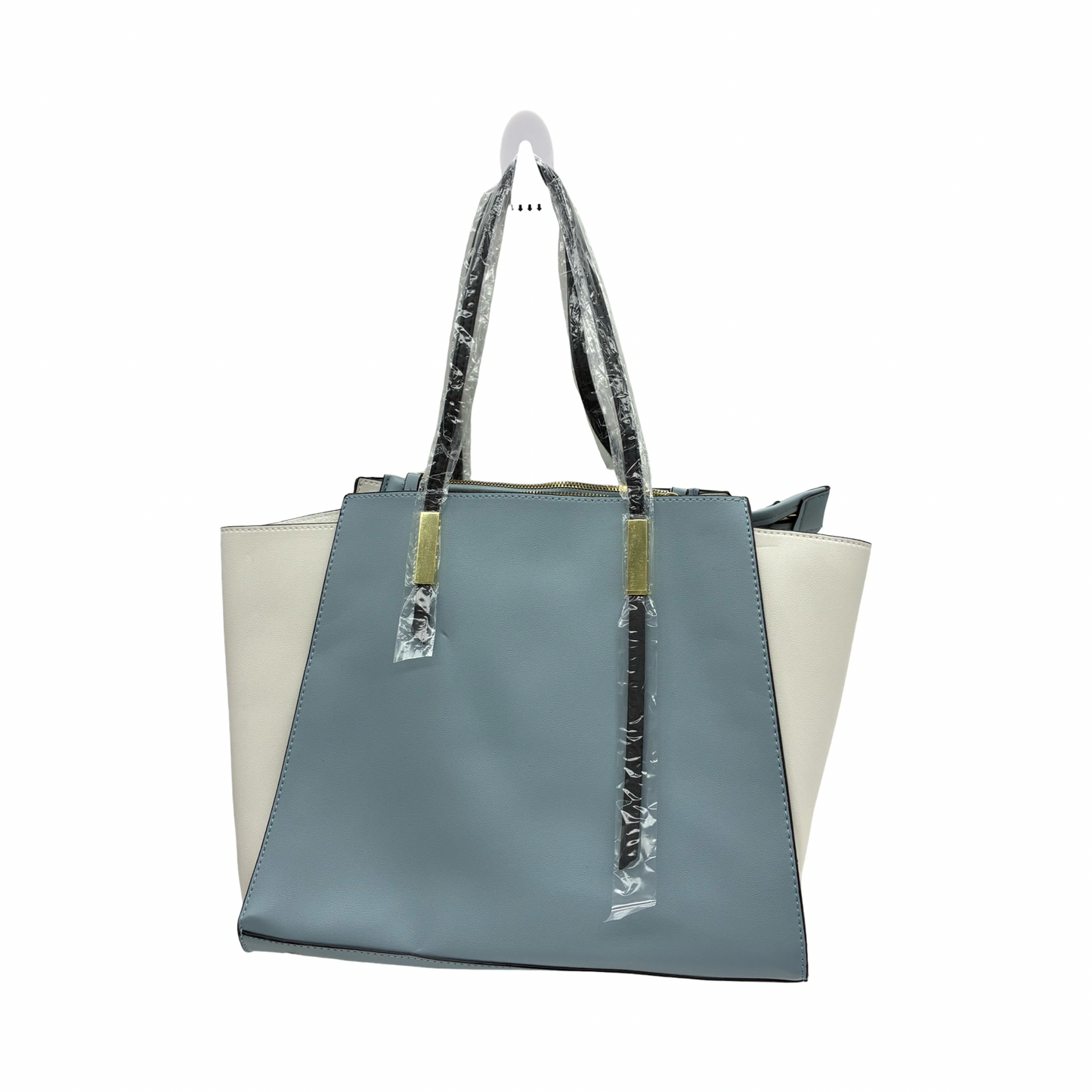 Handbag By Clothes Mentor In Blue & White, Size:Large