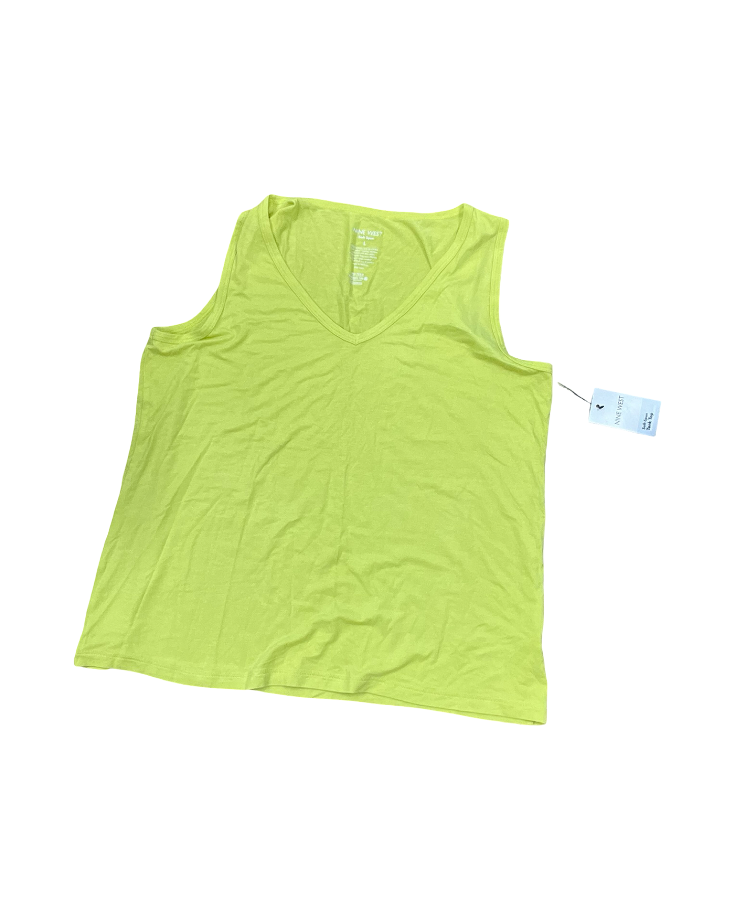 Tank Top By Nine West In Yellow, Size:L