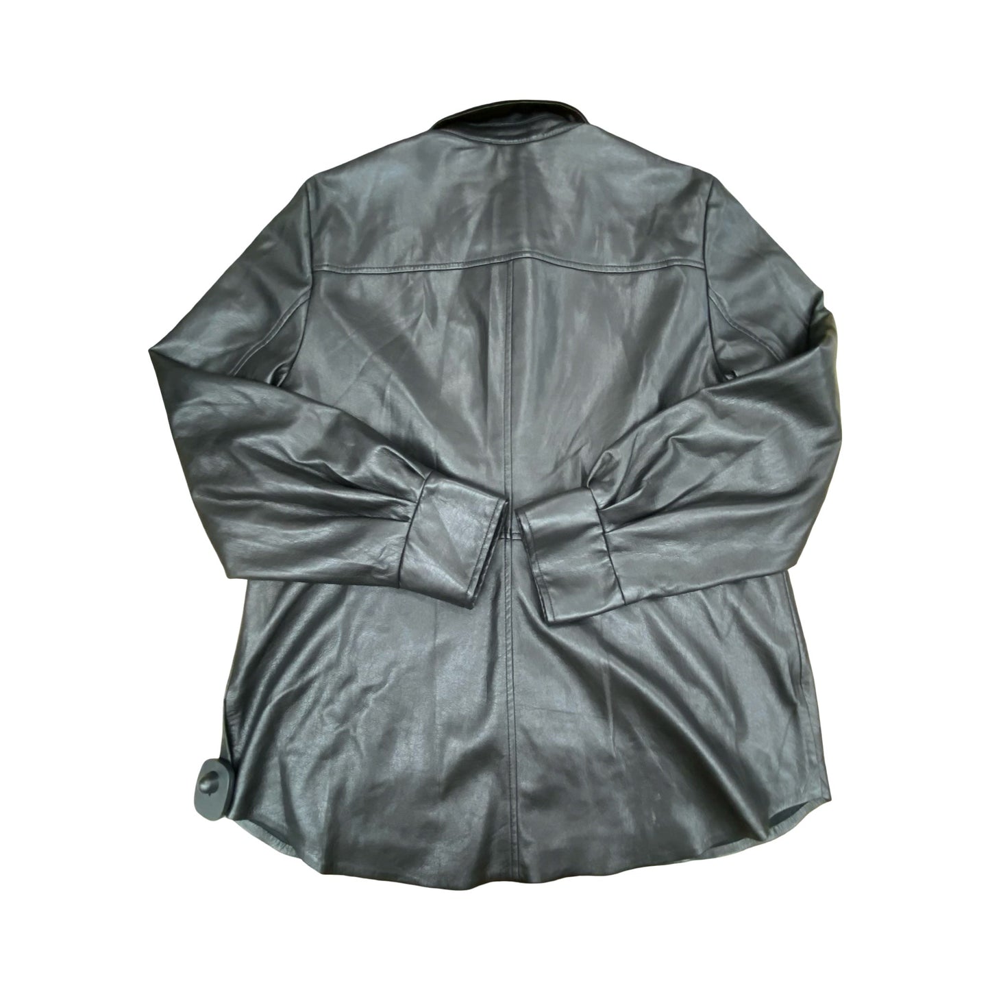 Jacket Leather By Chicos In Black, Size:8
