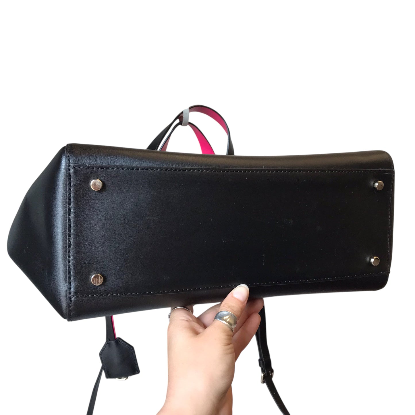 Tote Designer By Kate Spade In Black & Pink, Size:Large