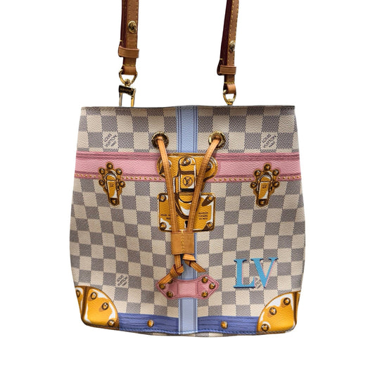 Handbag Luxury Designer By Louis Vuitton Damien Azur Summer Trunks NeoNoe In Multi, Size:Medium