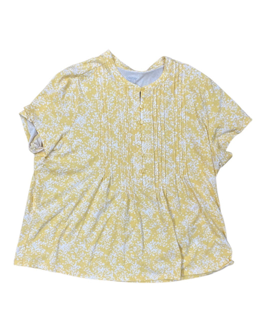Top Ss By Lands End In Yellow, Size:1X