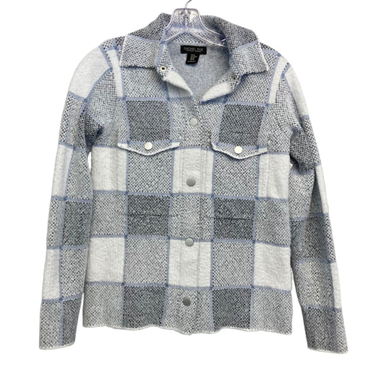 Jacket Shirt By Rachel Zoe In Grey & White, Size:Xs