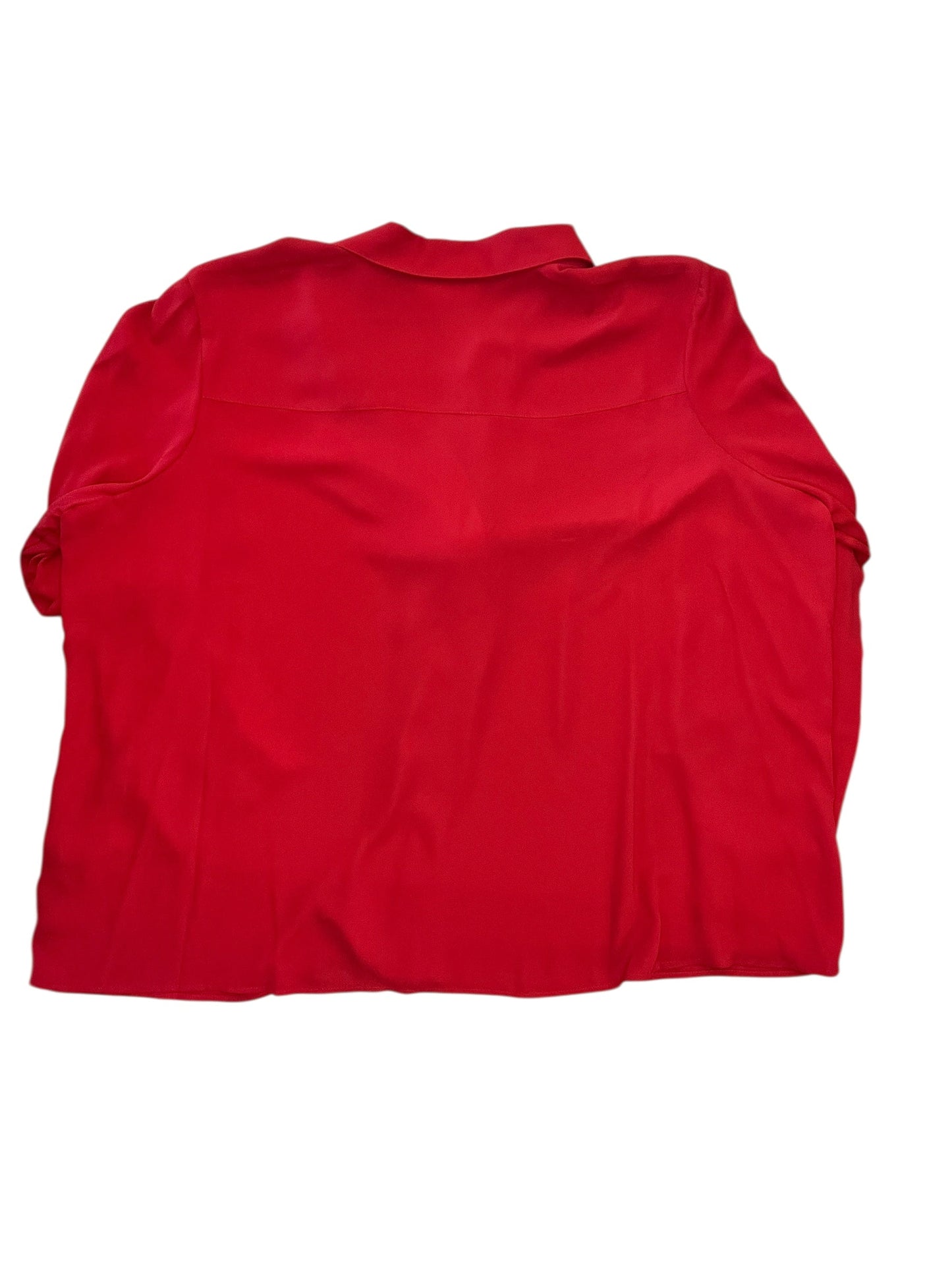 Blouse Ls By Calvin Klein In Red, Size:3X