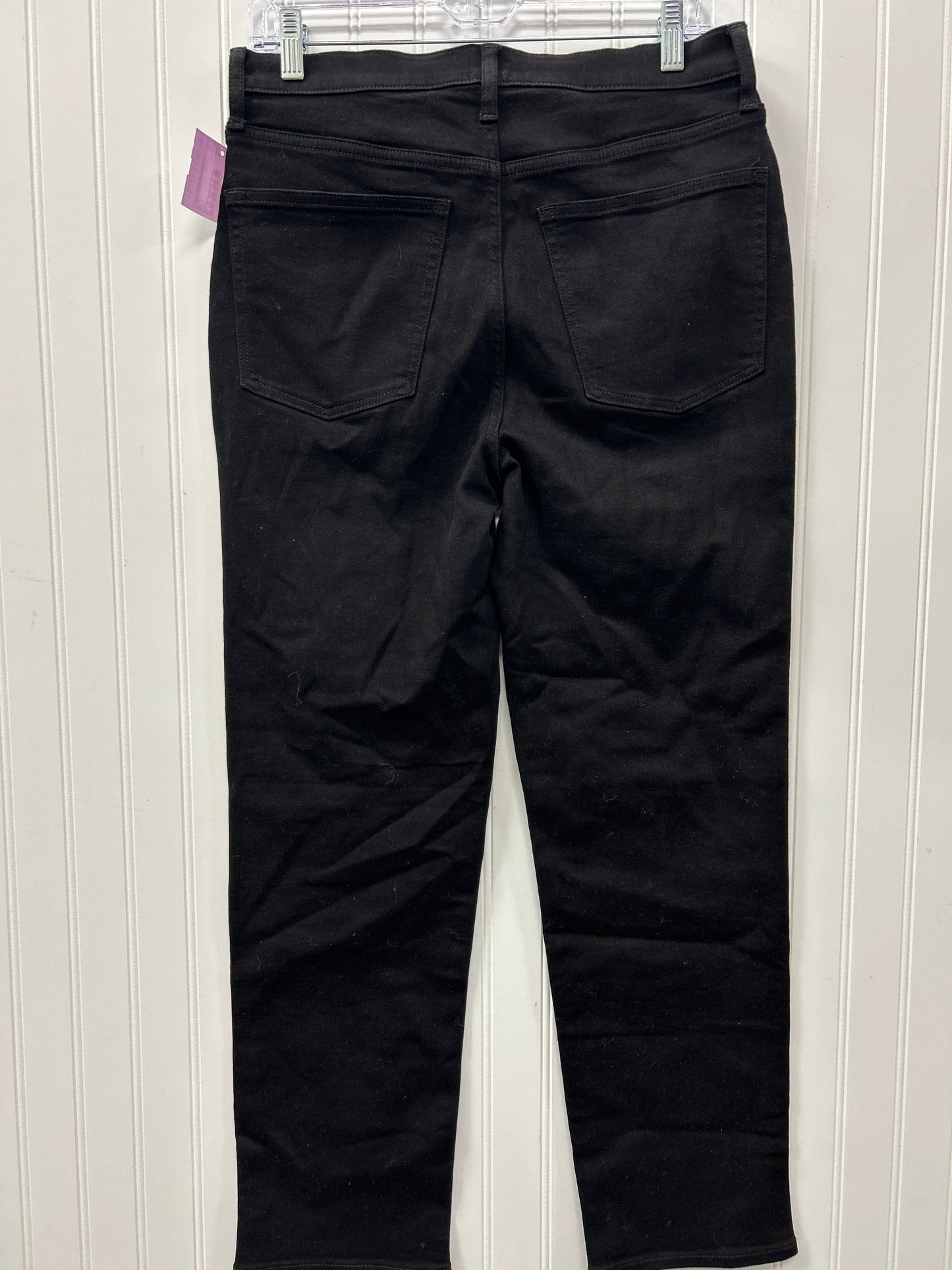 Jeans Straight By J. Crew In Black Denim, Size:6