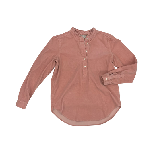 Blouse Ls By Loft In Pink, Size:S