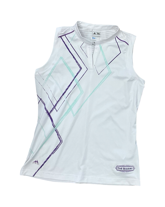 Athletic Tank Top By Adidas In White, Size:M