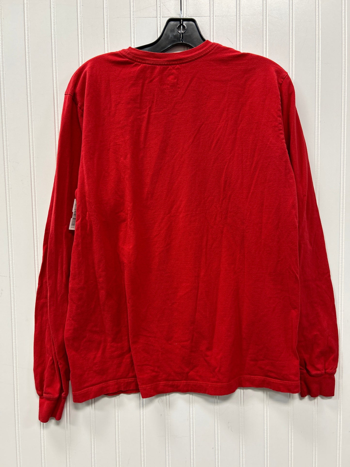 Athletic Top Ls Crewneck By Nike Apparel In Red, Size:M