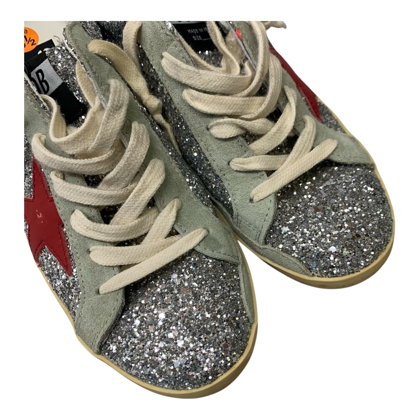 Shoes Luxury Designer By Golden Goose In Silver, Size: 8.5