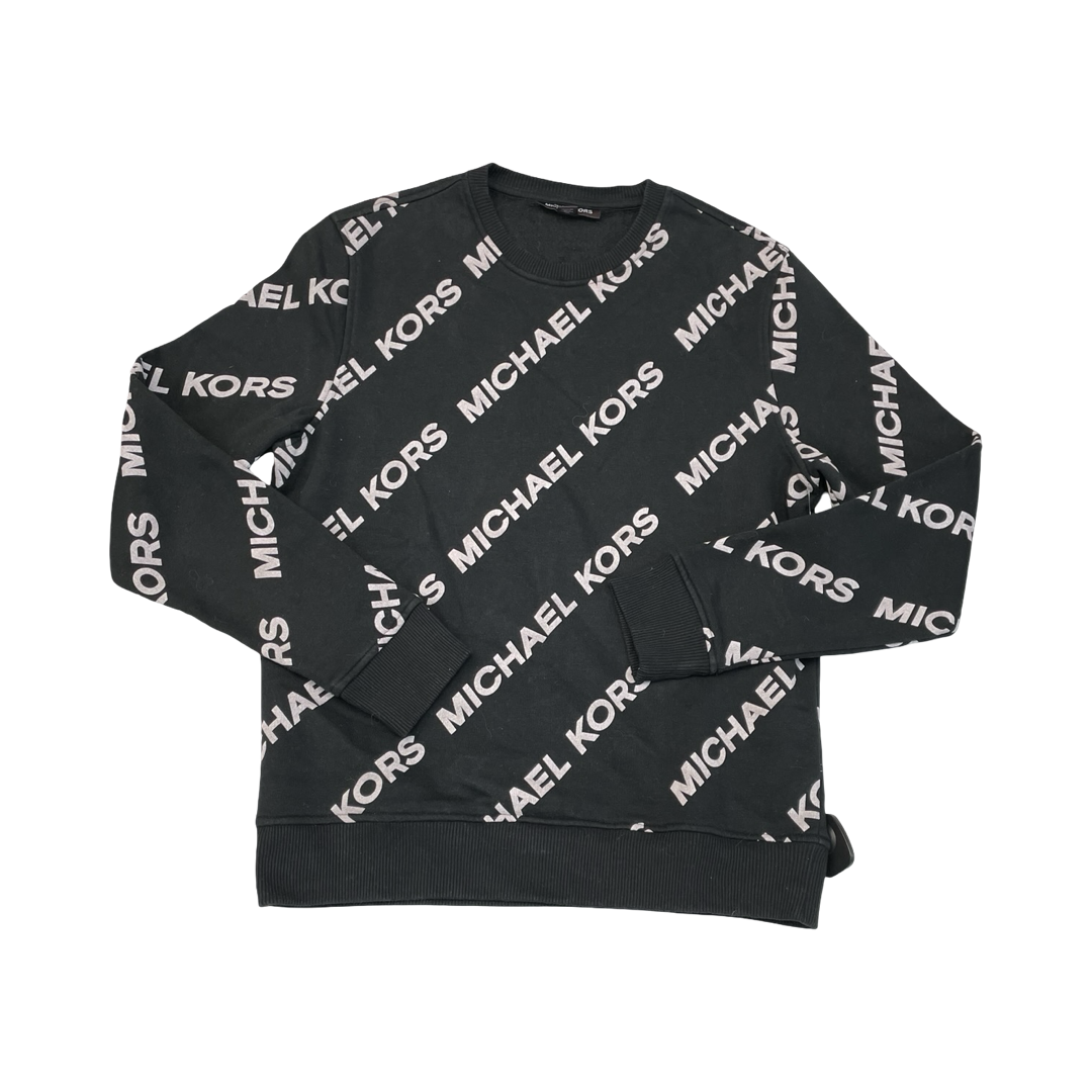 Sweatshirt Collar By Michael By Michael Kors In Black & White, Size:M