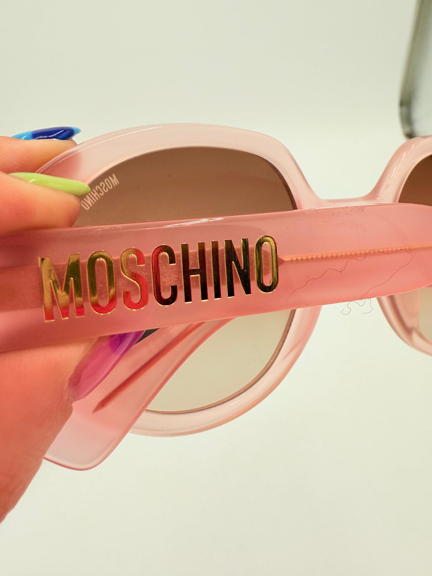 Sunglasses Luxury Designer By Moschino In Pink