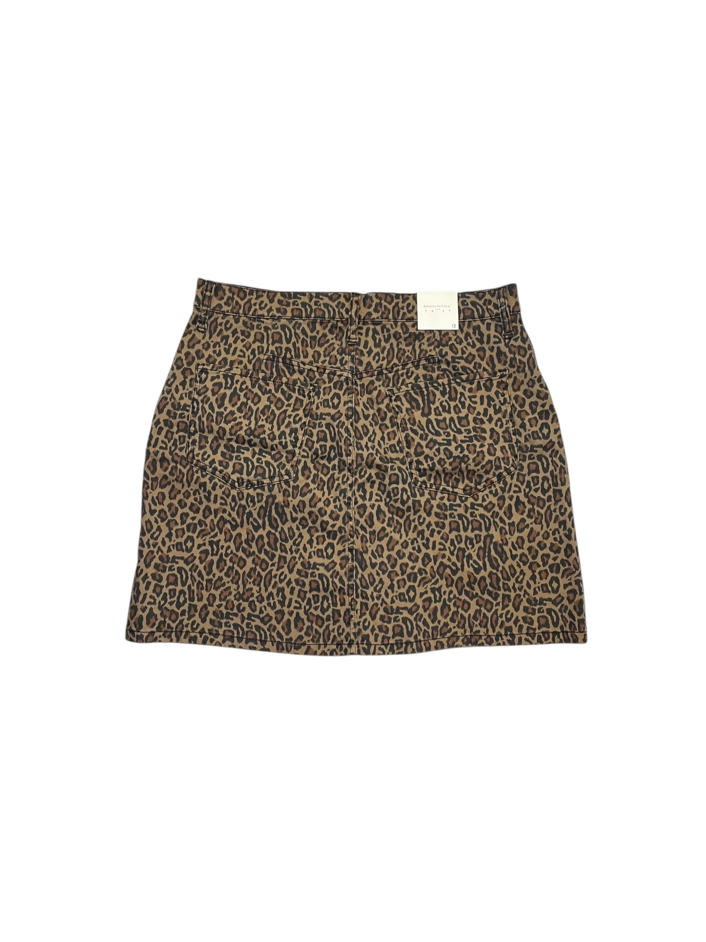 Skirt Mini & Short By Banana Republic In Leopard Print, Size:L