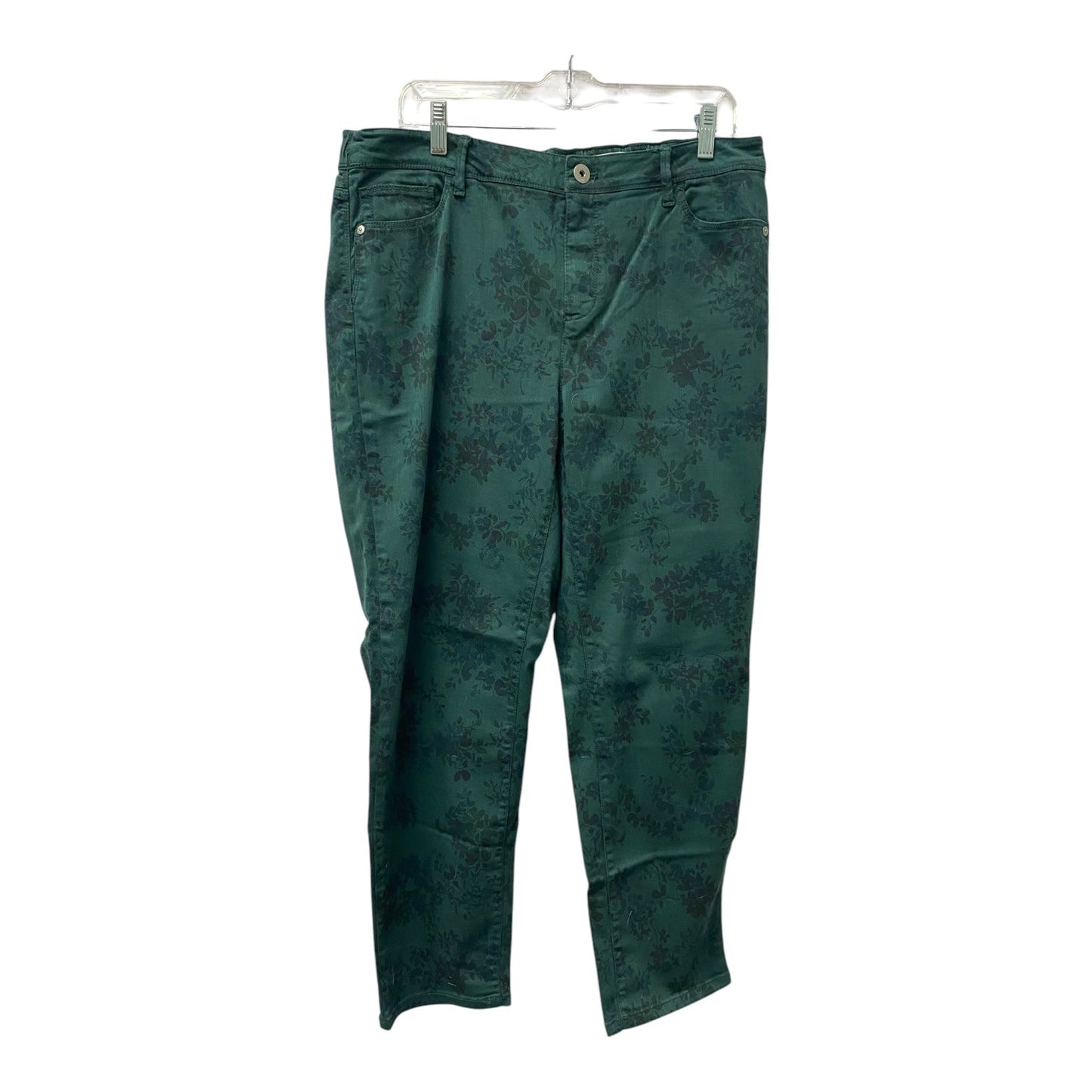 Jeans Straight By J. Jill In Green, Size:16