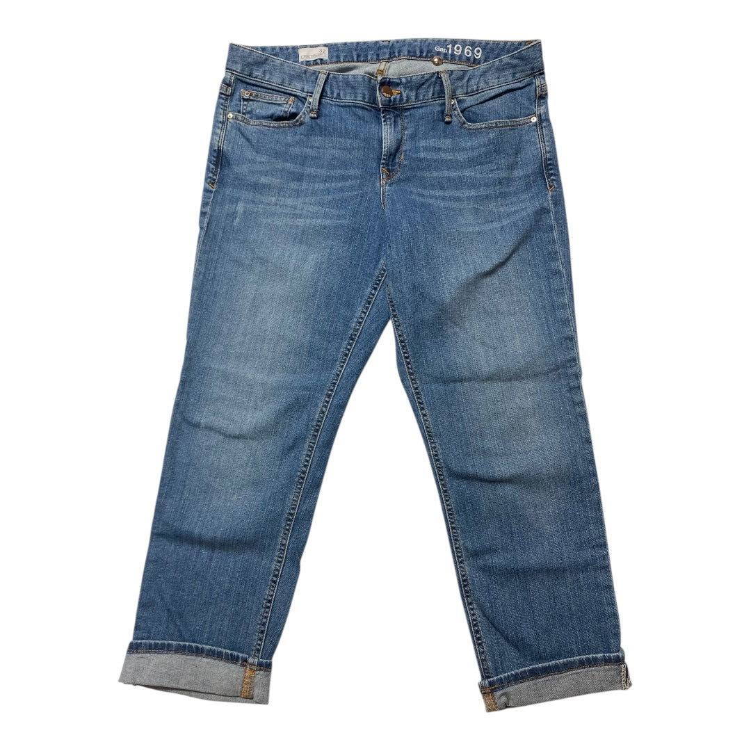 Jeans Straight By Gap In Blue Denim, Size:14