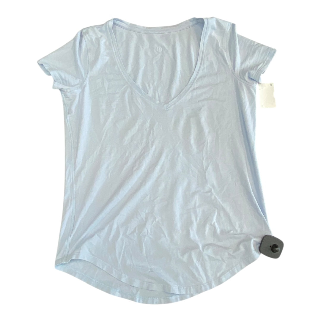 Athletic Top Ss By Lululemon In Blue, Size:S