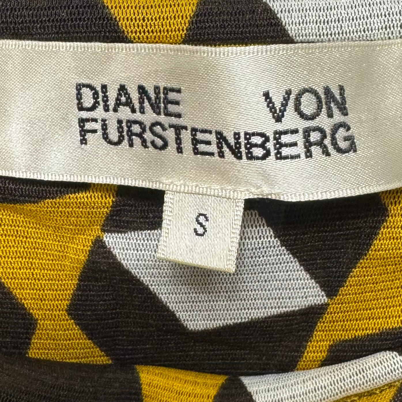 Ruched Mesh Skirt Designer By Diane Von Furstenberg In Geometric Pattern, Size: S