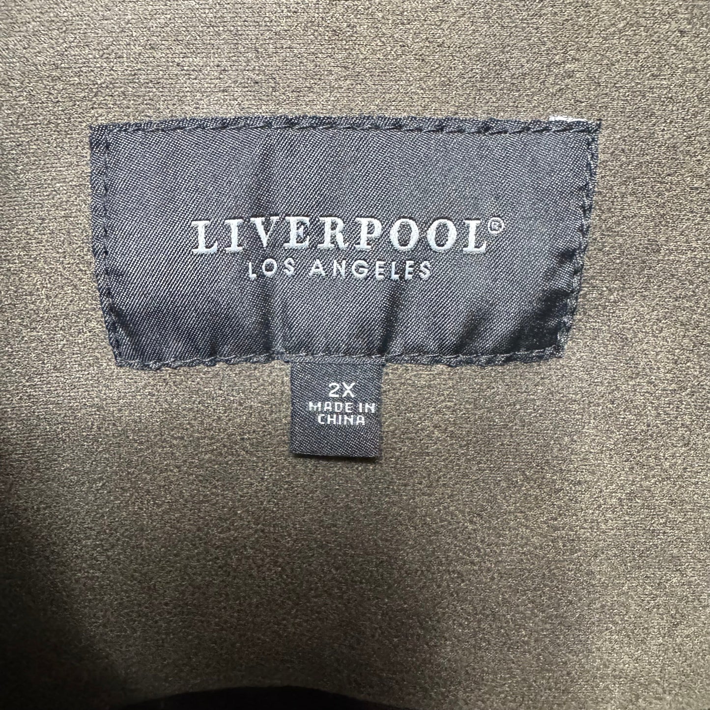 Jacket Moto By Liverpool In Green, Size: 2x