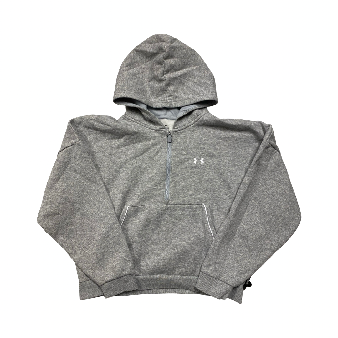 Athletic Sweatshirt Hoodie By Under Armour In Grey, Size:L