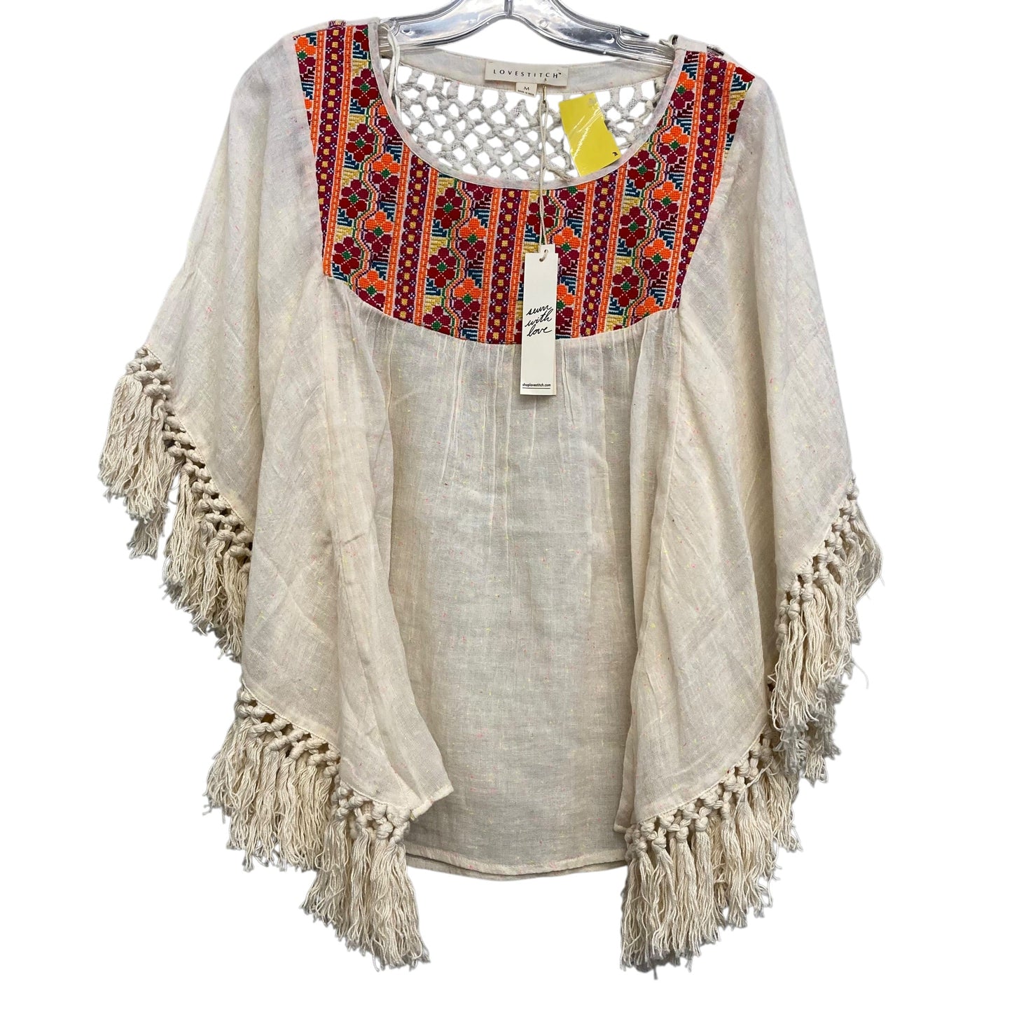 Top Ss By Lovestitch In Cream & Orange, Size:M