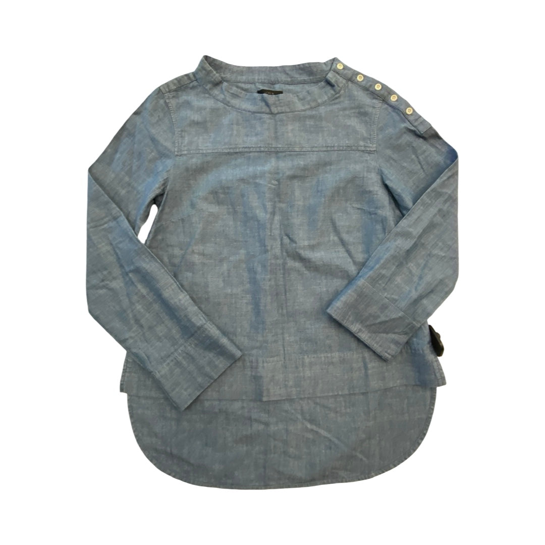 Top Ls By J. Crew In Blue Denim, Size:4