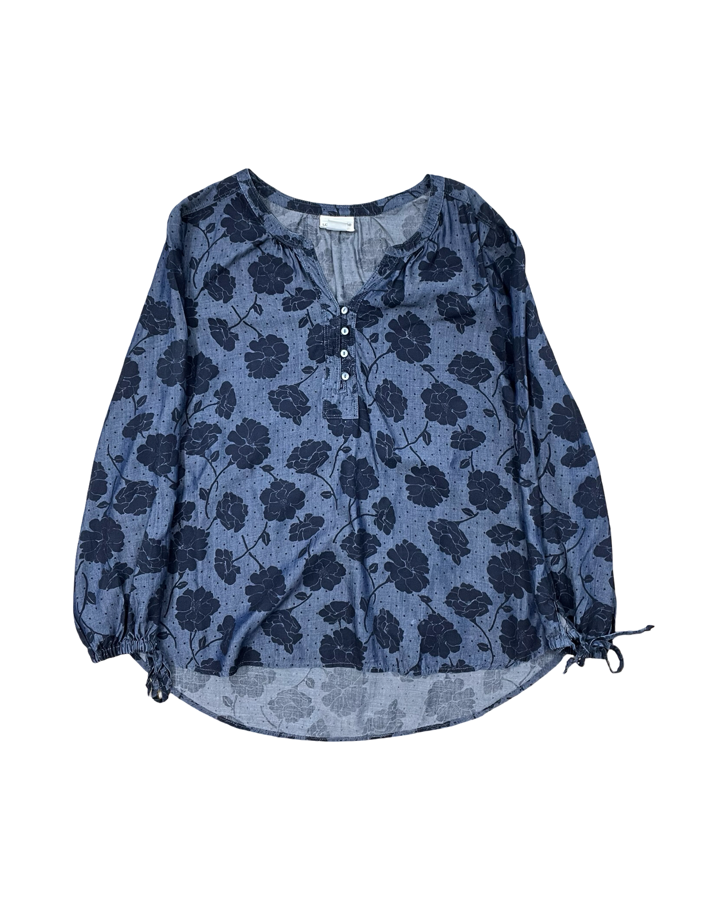 Top Ls By Liz Claiborne In Blue, Size:L