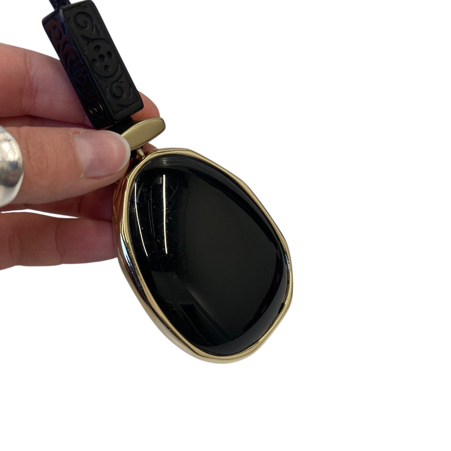 Necklace Pendant By Chicos In Black & Red