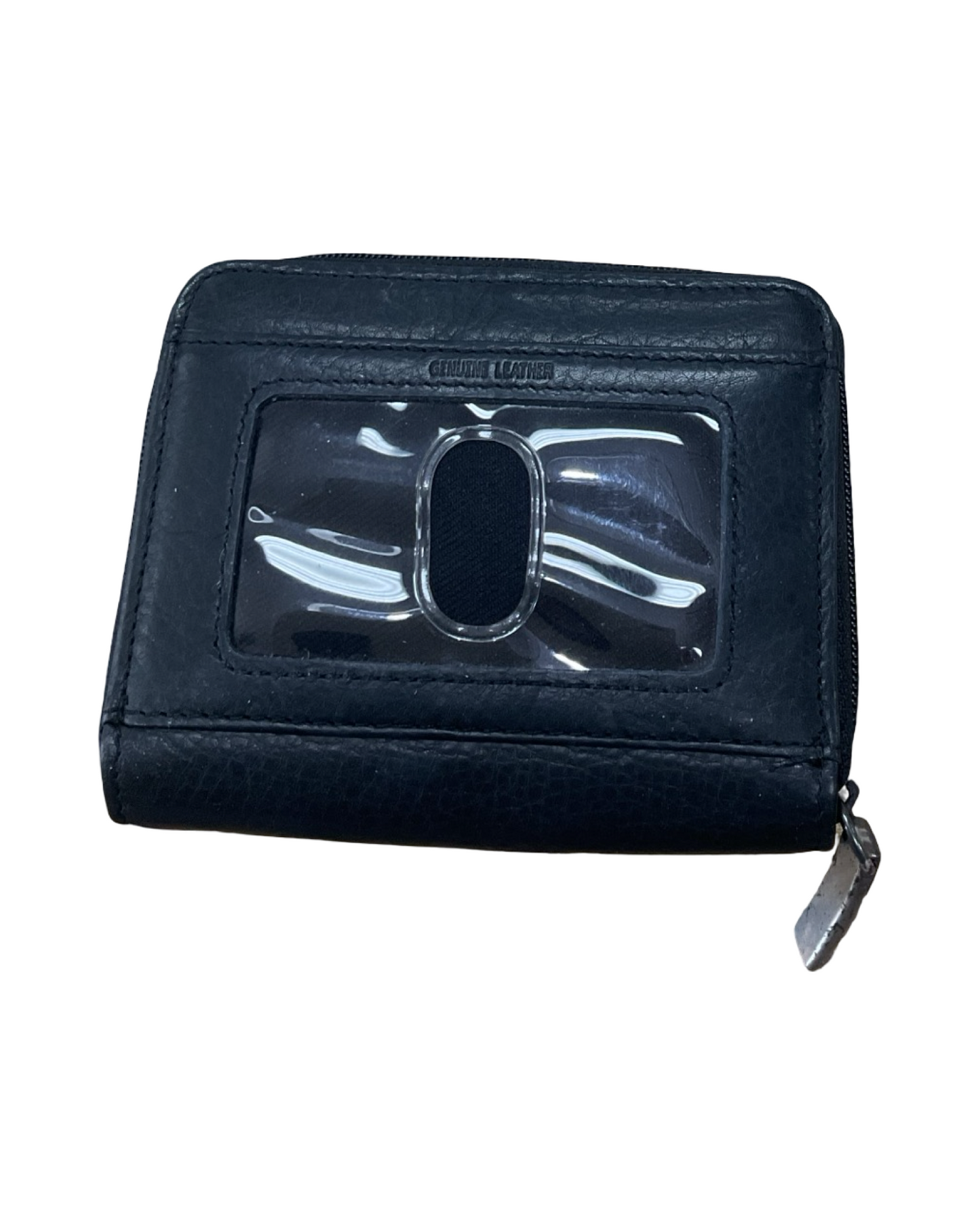Wallet Leather By Fossil In Black & Blue, Size:Small
