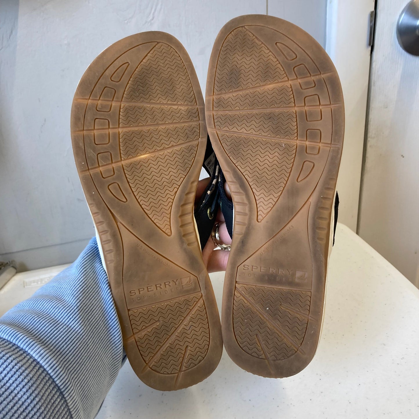 Sandals Flip Flops By Sperry In Black, Size:8