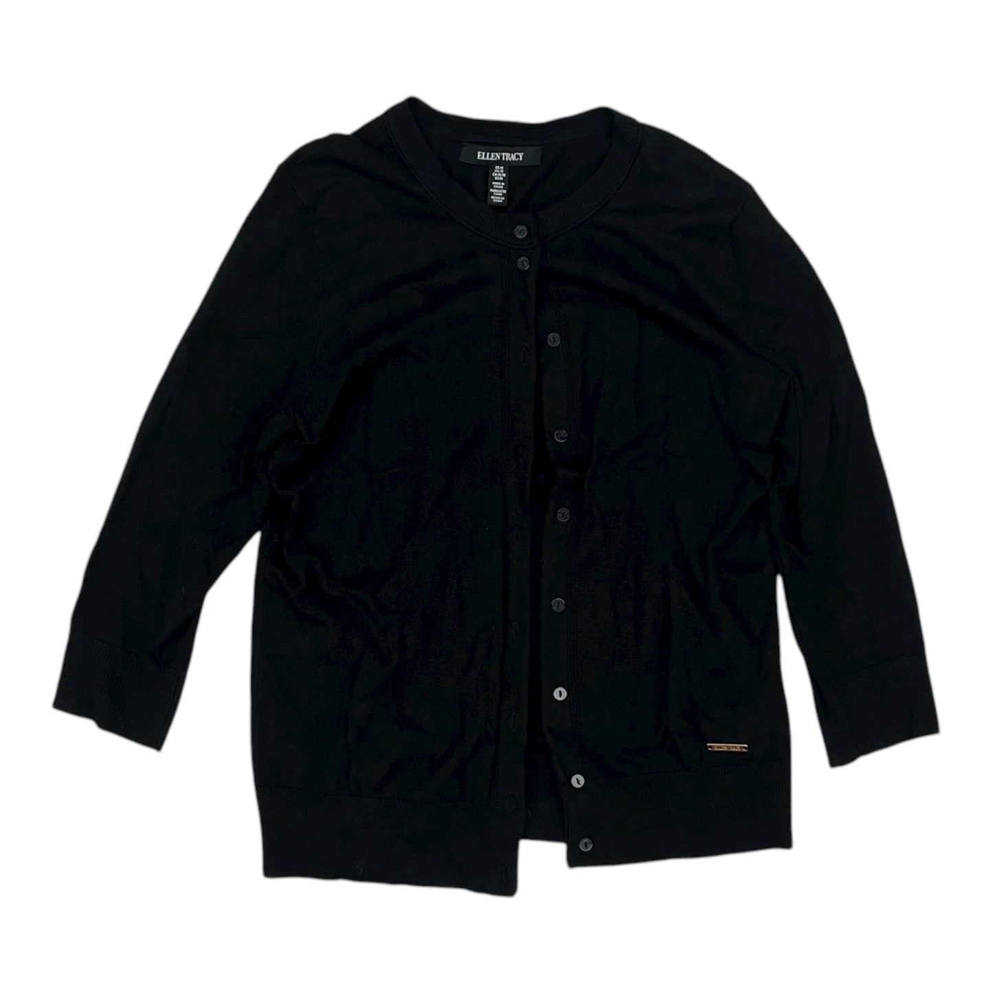 Cardigan By Ellen Tracy In Black, Size:M