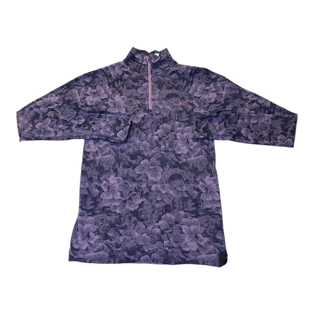 Athletic Top Ls Collar By Athleta In Purple, Size:Xs