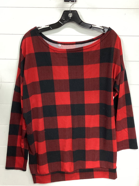 Top Ls By Cmc In Black & Red, Size:Xl