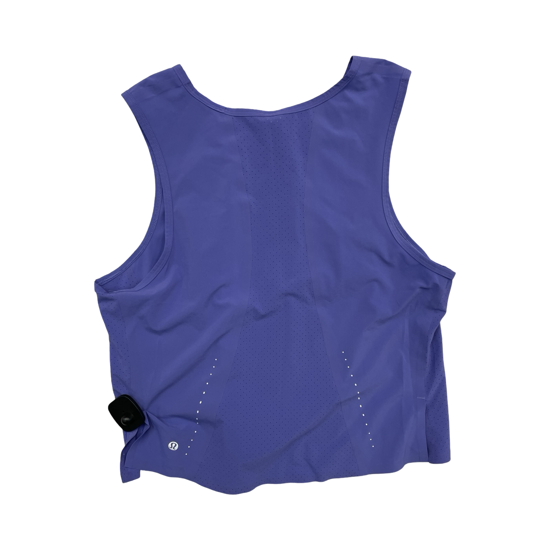 Athletic Tank Top By Lululemon In Purple, Size:10