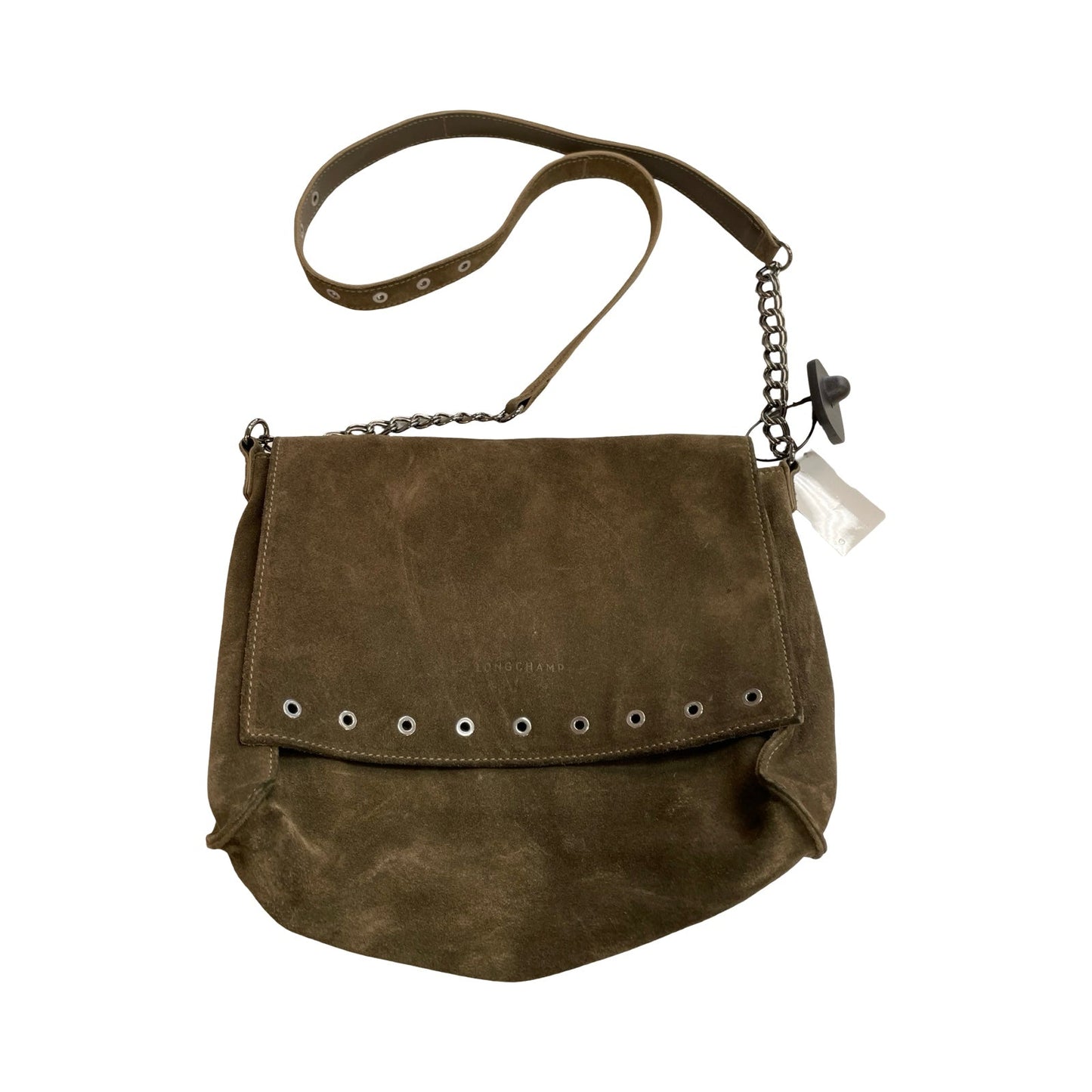 Handbag Designer By Longchamp In Green, Size:Medium