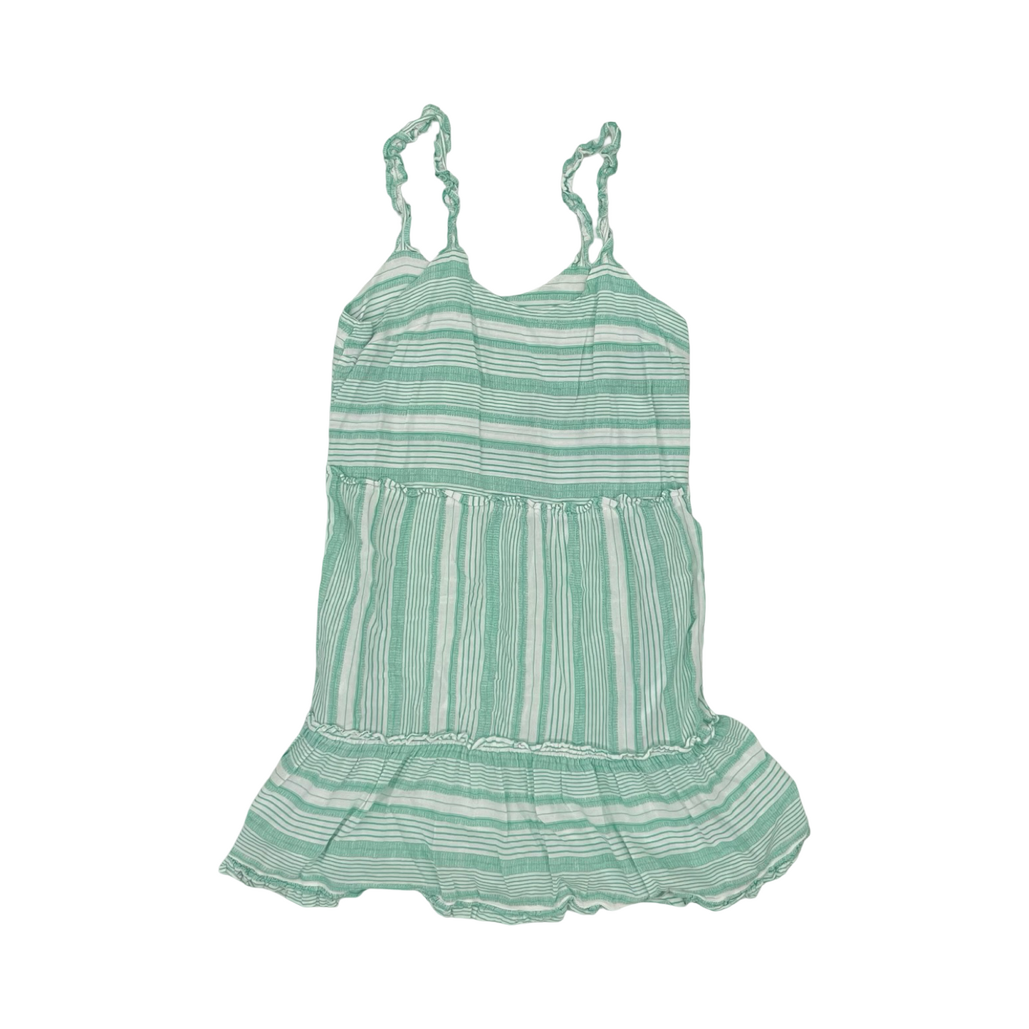 Dress Casual Short By Time And Tru In Green & White, Size:L