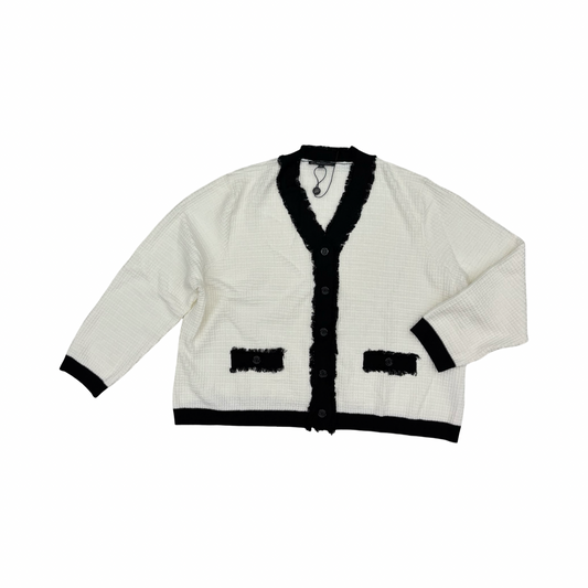 Blazer By Adrianna Papell In Black & White, Size:Xl