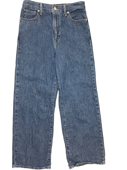 Jeans Wide Leg By Levis In Blue Denim, Size:8