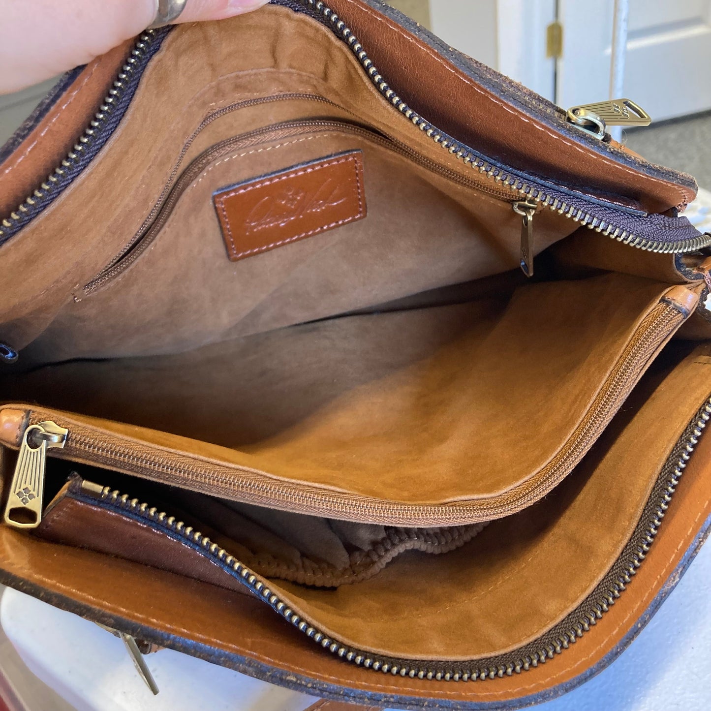Handbag Designer By Patricia Nash In Brown, Size:Medium