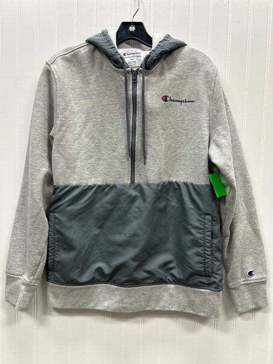 Athletic Sweatshirt Hoodie By Champion In Grey, Size:M