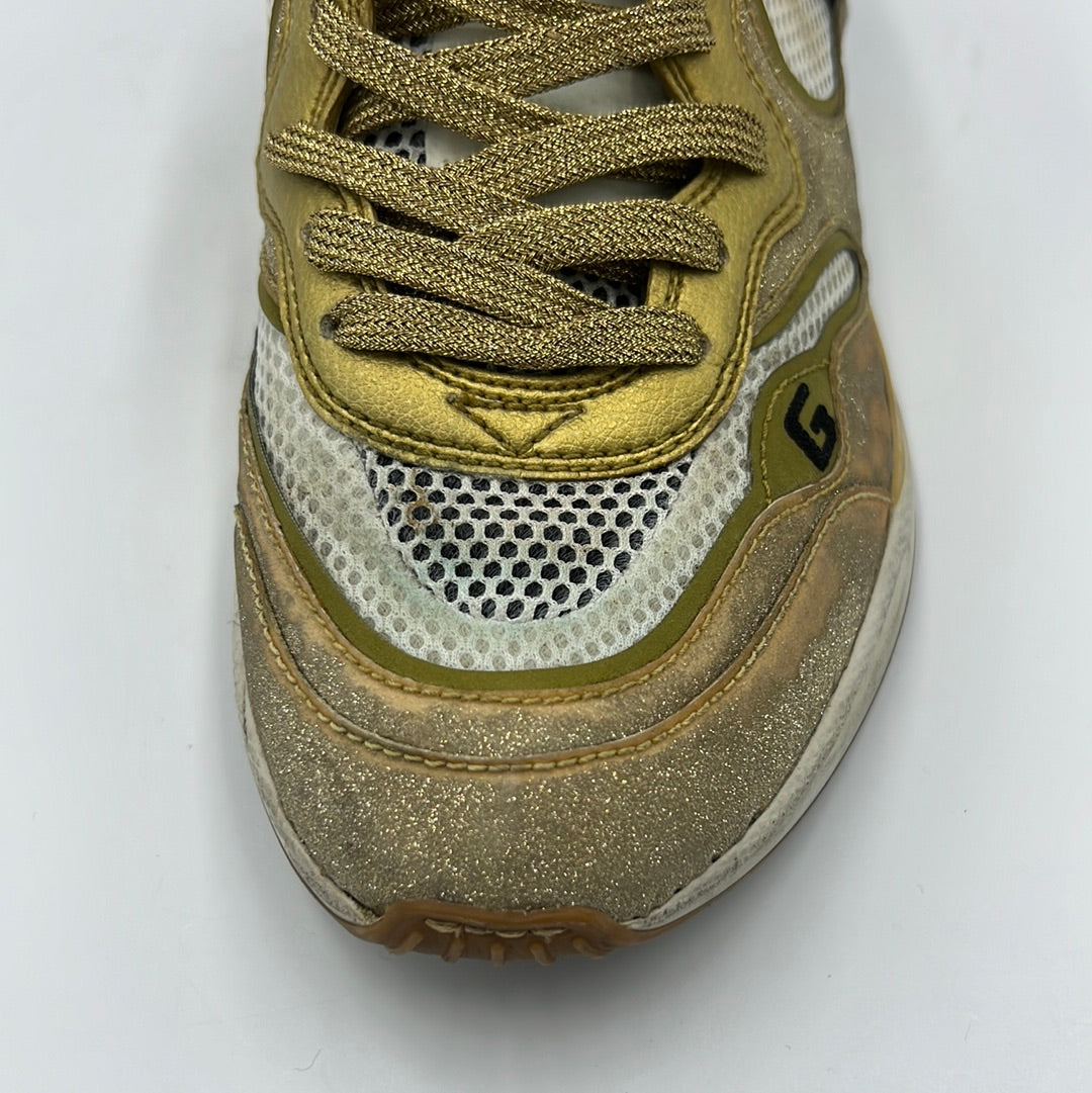 Gucci Gold Ultrapace Designer Sneaker  Sz. 8 (38)