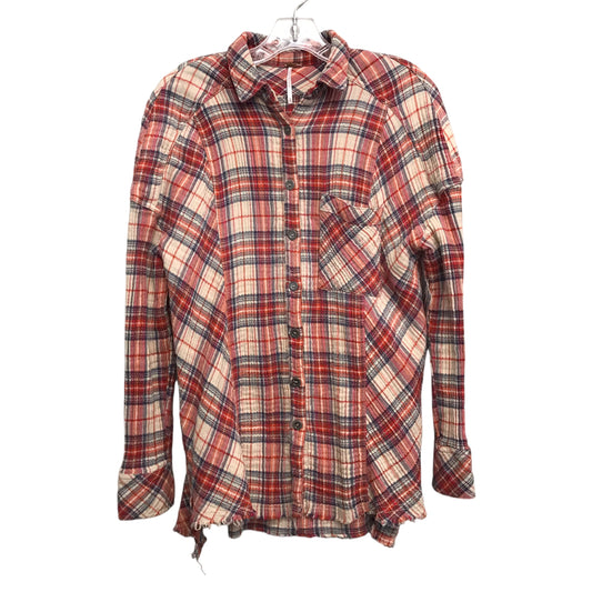 Top Ls By Free People In Plaid Pattern, Size:S